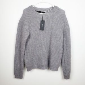 Vero Mora |  Crew Neck Fuzzy Sweater